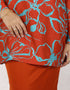 BAJU KURUNG PAHANG MODEN DELANEY (BURNT ORANGE)